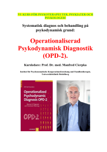 Operationaliserad Psykodynamisk Diagnostik (OPD-2).