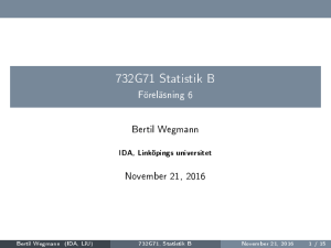 732G71 Statistik B - IDA.LiU.se