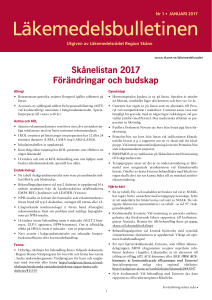 Läkemedelsbulletinen - Vårdgivare Skåne