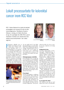 Lokalt processarbete för kolorektal cancer inom RCC Väst