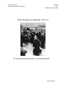 Willy Brandts nya östpolitik 1969-1973