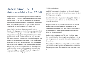 Rom 12:3-8 - Korskyrkan i Mariestad