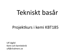 Projektkurs i kemi KBT185