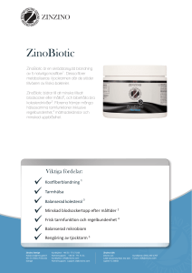 Product sheet for ZinoBiotic