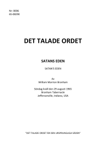 det talade ordet satans eden