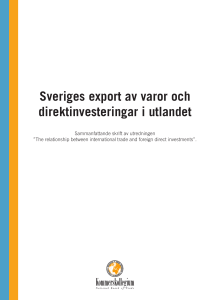 Sveriges export av varor och direktinvesteringar i utlandet