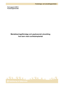 FoU-rapport 4/2013 "Mentaliseringsförmåga och