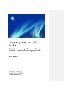 Apotekssystem i nordiska länder: En jämförelse mellan