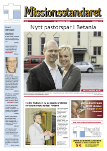 Nytt pastorspar i Betania - Finlands Svenska Baptistsamfund