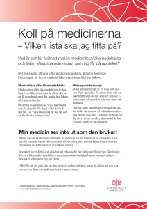 Koll på medicinerna - Landstinget Sörmland