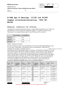 B-DNA Apo E Genotyp7900 HT, Malmö