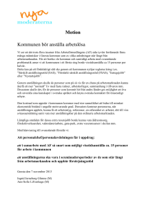 KS.2013.224 Ny motion - Kommunen bör anställa arbetslösa