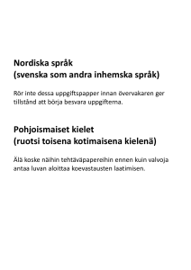 Nordiska språk - Helsingin yliopisto