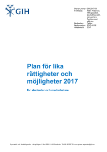 Plan för lika rättigheter och möjligheter 2017