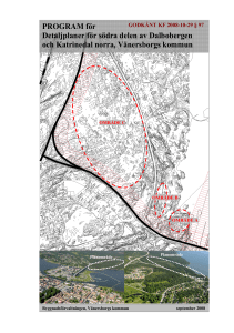 PROGRAM för Detaljplaner för södra delen av Dalbobergen och