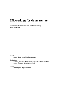 ETL-verktyg för datavaruhus