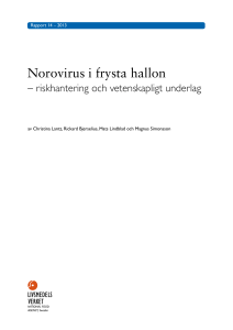 Norovirus i frysta hallon - riskhantering och vetenskapligt underlag
