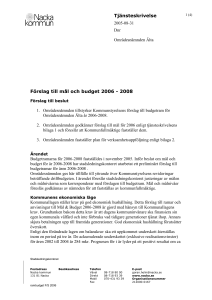 Förslag till mål och budget 2006 - 2008