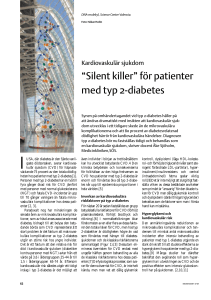 “Silent killer” för patienter med typ 2-diabetes