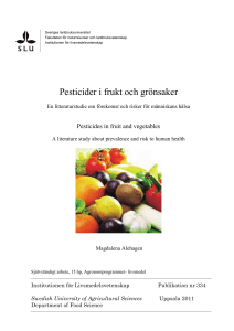 Pesticider i frukt och grönsaker