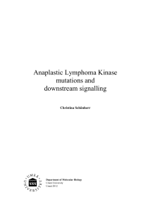 Anaplastic Lymphoma Kinase mutations and