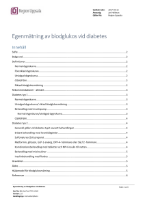 Egenmätning av blodglukos vid diabetes - DocPlus