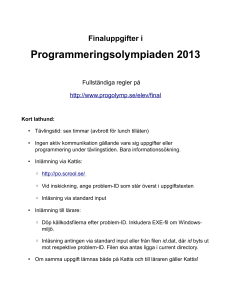 Programmeringsolympiaden 2013