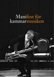 Manifest för kammarmusiken - Kungliga Musikaliska Akademien
