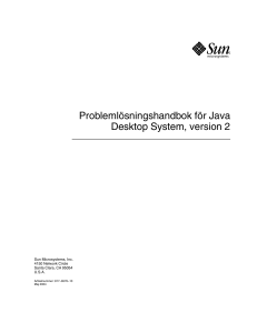 ProblemlÃ¶sningshandbok fÃ¶r Java Desktop System, version 2