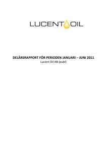 delårsrapport för perioden januari – juni 2011