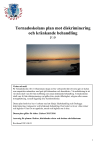 Plan mot diskriminering och kränkande behandling