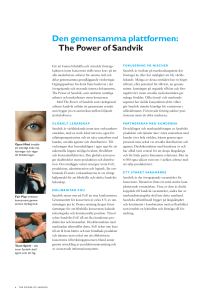Den gemensamma plattformen: The Power of Sandvik