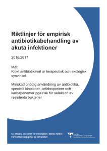 Riktlinjer för empirisk antibiotikabehandling av akuta infektioner