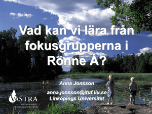 Anna Jonsson  Linköpings Universitet Vad