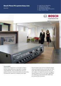 Bosch Plena PA system Easy Line Kontor