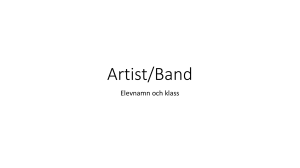 Artist/Band