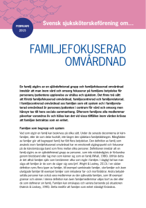 FamiljeFokuserad omvårdnad - Svensk sjuksköterskeförening