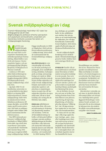 Svensk miljöpsykologi av i dag