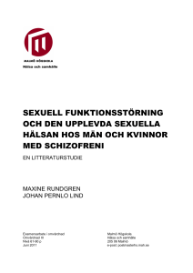 sexuell funktionsstörning och den upplevda