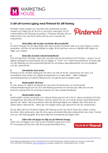5 sätt att komma igång med Pinterest för ditt företag
