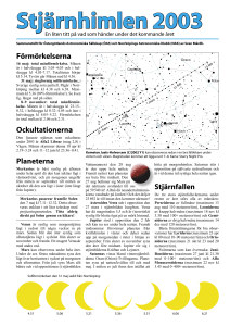 Stjärnhimlen 2003 - Norrköpings Astronomiska Klubb