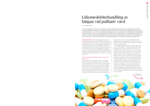 Läkemedelsbehandling av fatigue vid palliativ vård – Anna Milberg