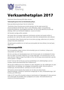Verksamhetsplan 2017 - Stockholms Dövas Förening