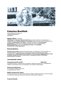 Catarina Breitfeld www.breitfeldkommunikation.se info