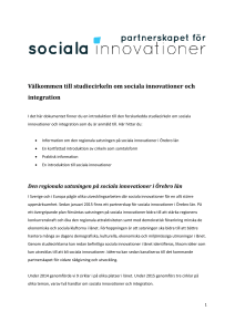 Välkommen till studiecirkeln om sociala innovationer och integration