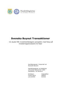 Svenska Buyout Transaktioner - GUPEA