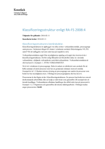Klassificeringsstruktur enligt RA-FS 2008:4