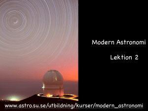 Modern Astronomi Lektion 2
