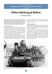 Hitlers blixtkrig på Balkan