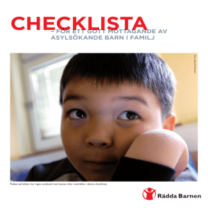 Checklista för gott mottagande av asylsökande barn i familj